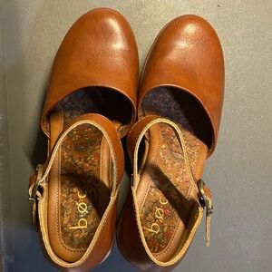 b.o.c. Tan Leather Platform Shoes